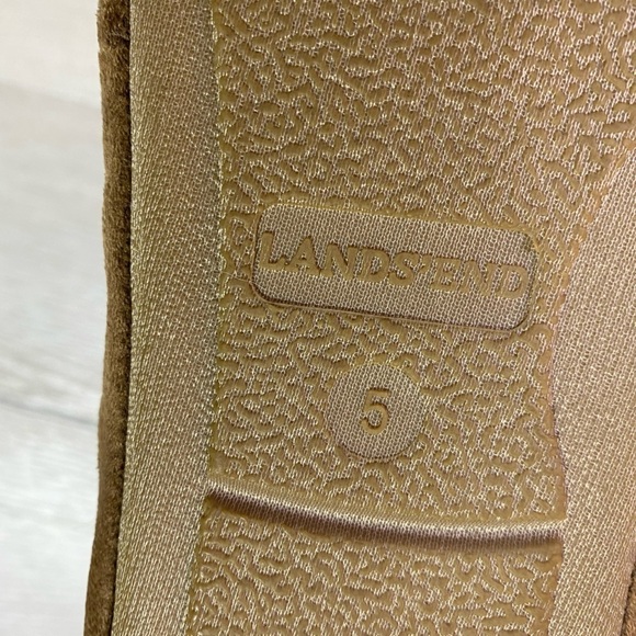 Lands End Kids Pink Fleece Slipper Booties, Size 5 - Picture 8 of 10